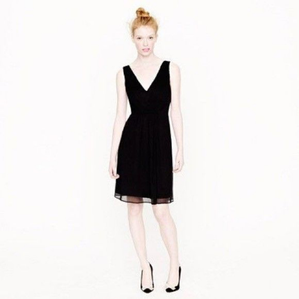 J CREW Louisa Silk Chiffon Dress 8 NWT $250 LBD